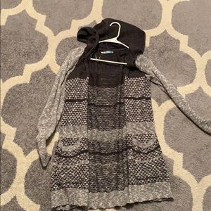 Knitted Cardigan with Hood